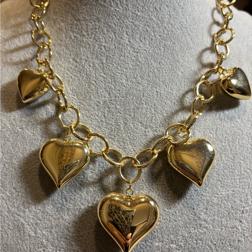 Gold Heart Charm Necklace